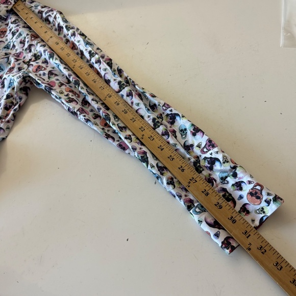 Visconti Black Multicolor Skull AOP Long Sleeve Button Up Shirt Mens MEDIUM - Picture 6 of 7